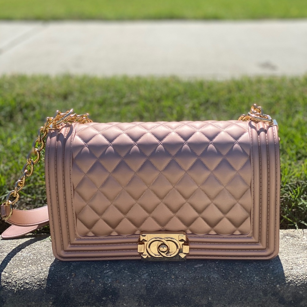 Gold Jelly Handbag